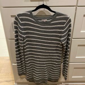Grey striped sweater tunic